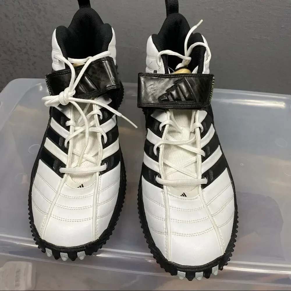 Adidas Intimidate Mid Football Cleats White/Black/Gold Men’s US 15